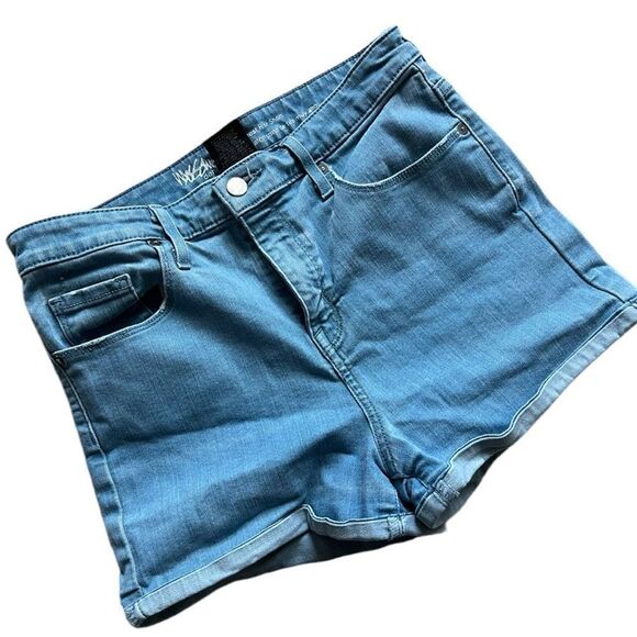 Womens Mossimo Highest Rise Cuffed Denim Power Stretch Jean Shorts - Sz 10 - Picture 1 of 2